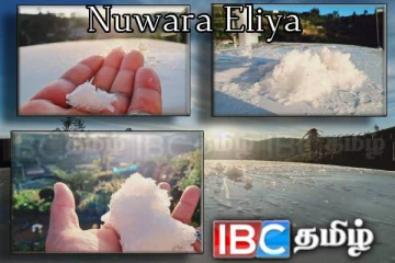 நுவரெலியாவில் பொழிந்த பனிக்கட்டிகள் : வைரலாகும் புகைப்படங்கள்