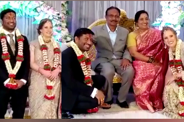 கனடா நாட்டு பெண்ணை கரம் பிடித்த இந்திய இளைஞர்! | An Indian Young Man Holding Hands Canadian Woman