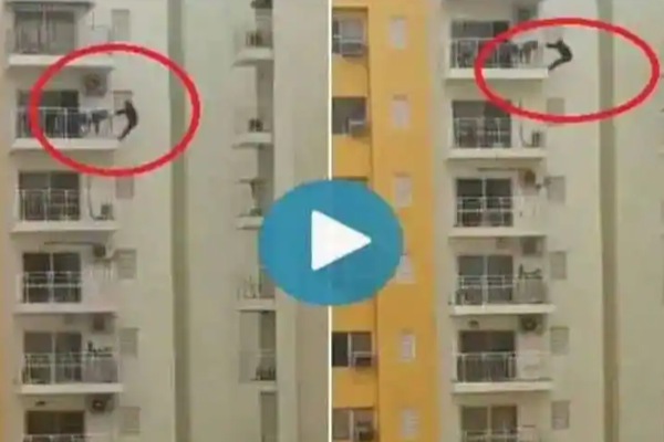 12வது மாடி பால்கனியில் தொங்கிக் கொண்டு உடற்பயிற்சி செய்த நபர் - திக்... திக்... வீடியோ வைரல் - தமிழ்நாடு