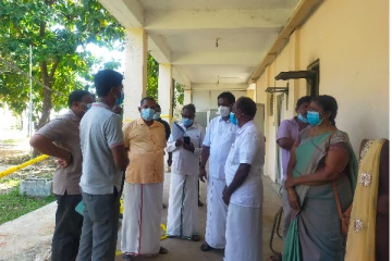கிளிநொச்சி வைத்தியசாலையில் தீ விபத்து ஏற்பட்ட பகுதியை பார்வையிட்ட சிறீதரன் எம்.பி (Photos)