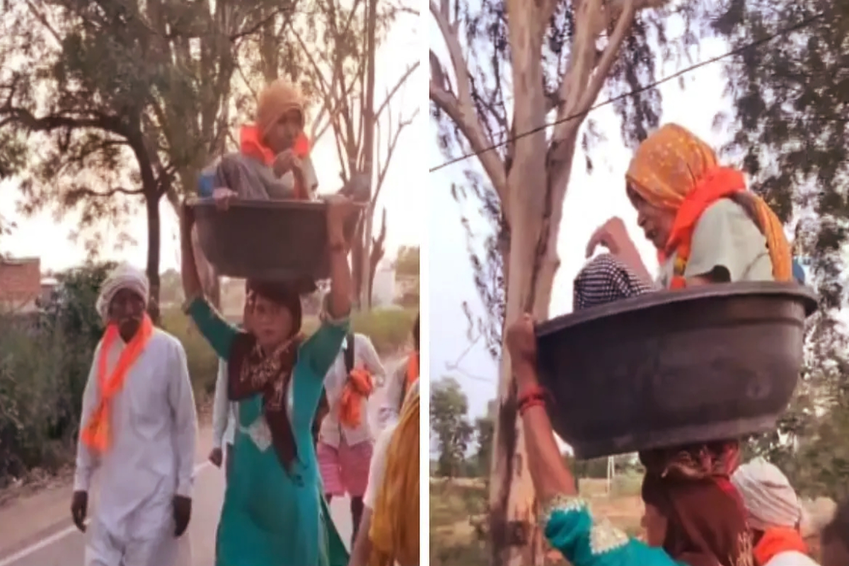 90 வயது மாமியாரை தலையில் சுமந்து சென்ற பாடகி! வைரலாகும் காணொளி | Singer Carries 90 Year Old Mother In Law On Head