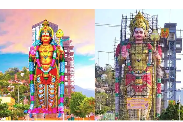 சேலம் அருகே உலகிலேயே மிகப் பெரிய 146 அடி உயர முருகன் சிலை குடமுழுக்கு விழா - பக்தர்கள் கோலாகல கொண்டாட்டம் - தமிழ்நாடு