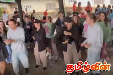 தொடருந்து தாமதமடைந்தமையினால் பலரையும் கவர்ந்த வெளிநாட்டவர்களின் செயல்