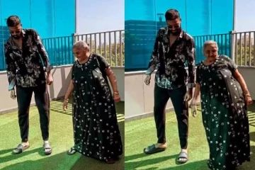 பாட்டியுடன் புஷ்பா பாடலுக்கு நடனமாடி அசத்திய ஹர்திக் பாண்டியா - இணையத்தில் வைரல்!