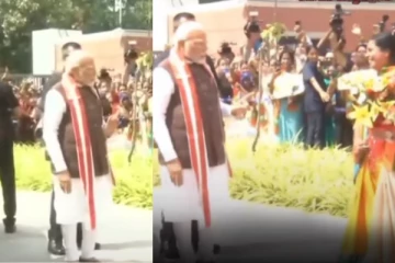 சட்டென காலில் விழுந்த வானதி ..அட்வைஸ் பண்ண பிரதமர் மோடி...வைரல் வீடியோ