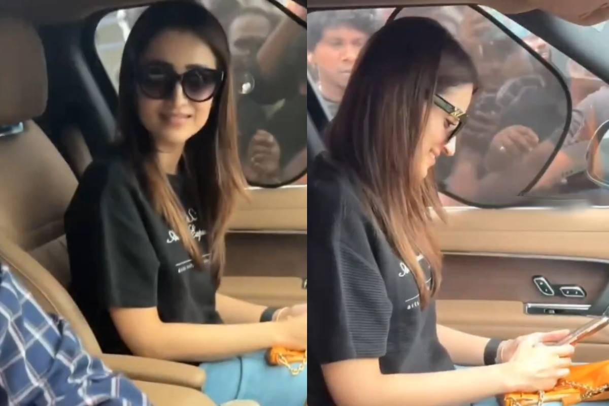 விஜய்யை கேட்டதா சொல்லுங்க! த்ரிஷா கொடுத்த ரியாக்ஷன்.. வைரல் காணொளி | Trisha S Reaction To A Fan S Question Viral Video