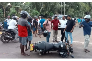 யாழில் மோட்டார் சைக்கிள் விபத்து: ஒருவர் படுகாயம்