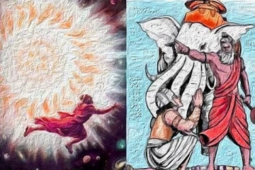 முனிவரின் சாபத்தால் வெள்ளை நிறமாக மாறிய யானை