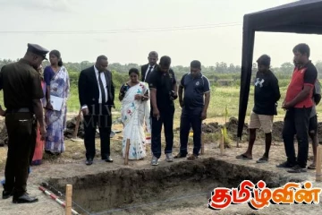 யாழ். செம்மணி மனிதப் புதைகுழியில் மீட்கப்பட்ட எலும்புக்கூடு