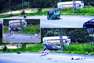 கொழும்பில் இடம்பெற்ற கோர விபத்தில் தூக்கி வீசப்பட்ட சாரதிகள்!