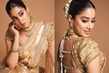 சேலையில் அழகிய லுக்.. ஜான்வி கபூர் போட்டோக்களை பாருங்க