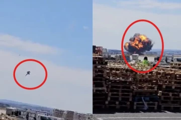 செங்குத்தாக தரையில் மோதிய போர் விமானம்: வானை நிரப்பிய பிரம்மாண்ட நெருப்பு பந்து: வீடியோ