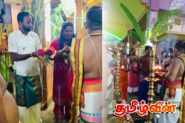 தமிழர் பகுதியிலுள்ள ஆலயமொன்றில் இலட்சம் ரூபாய்க்கு ஏலம் போன மாம்பழம்