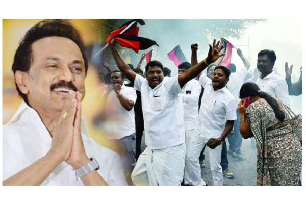 அண்ணா அறிவாலயத்தில் பட்டாசு வெடித்து திமுக தொண்டர்கள் உற்சாக கொண்டாட்டம்! | Politics