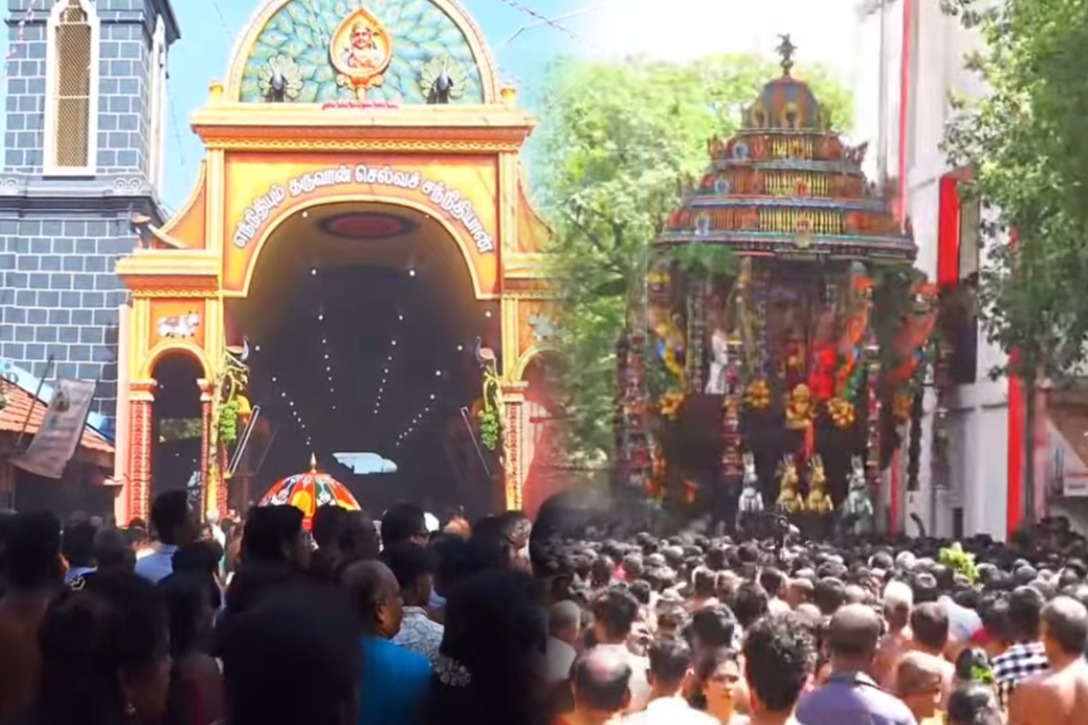 விண்ணதிர்ந்த அரோகரா கோசத்துடன் தேரில் பவனி வந்த தொண்டைமானாறு செல்வச்சந்நிதி முருகன் | Thondamanaru Selva Sannithi Murugan Chariot