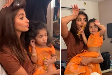 வைரலாகும் பீஸ்ட் ஹீரோயின் டான்ஸ் வீடியோ! கையில் இருக்கும் குழந்தை யார் தெரியுமா?