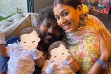 குழந்தையுடன் நடிகை நயன்தாரா, விக்னேஷ் சிவன்.. வெளிவந்த புகைப்படம்