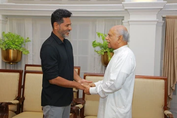 பிரதமர் தினேஷ் குணவர்தனவை சந்தித்த பிரபு தேவா