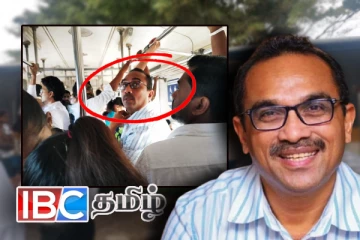 மக்களோடு மக்களாக தொடருந்தில் பயணித்த போக்குவரத்து அமைச்சர்!