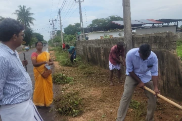 யாழ். கோப்பாய் மாவீரர் துயிலும் இல்லத்தில் சிரமதான பணி