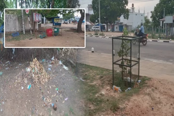 முல்லைத்தீவு மாவட்டச் செயலகத்தை சூழவுள்ள இடங்களில் சிதறிக்கிடக்கும் குப்பைகள் : எழுந்துள்ள குற்றச்சாட்டு