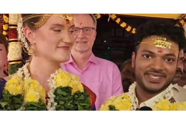 germany girl marry tamil guy in thiruvannamalai