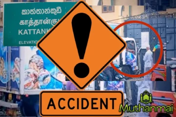 பாதையிலிருந்து விலகி பாடசாலைக்குள் நுழைந்த கனரக வாகனம்