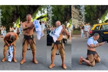 மெஸ்ஸி T.Shirtக்கு முத்தம் கொடுத்து கதறி அழுத ஏழை தொழிலாளி... - வைரலாகும் வீடியோ...!