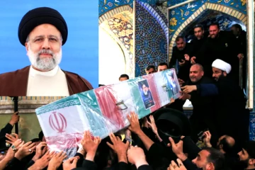 பிறந்த இடத்திலேயே அடக்கம் செய்யப்பட்ட ஈரான் ஜனாதிபதி, 68 நாடுகளின் தலைவர்கள் அஞ்சலி