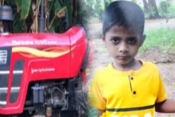 உழவு இயந்திரத்தில் சிக்குண்டு 5 வயது சிறுவன் பரிதாபமாக பலி! (PHOTOS)