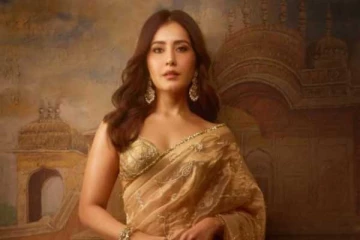 கோல்டன் சேலையில் மயக்கும் நடிகை ராஷி கண்ணா!! புகைப்படங்கள் இதோ..