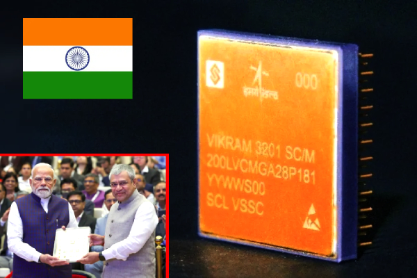 Vikram-32 chip, ISRO microprocessor, India semiconductor mission, indigenous chip India, Semicon India 2025, Vikram-32 processor features, Ashwini Vaishnaw chip launch, PM Modi Vikram chip, SCL Mohali chip, India space chip technology