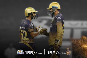 வெங்கடேஷ் அய்யர், திரிபாதி ருத்ரதாண்டவம் : கொல்கத்தா நைட் ரைடர்ஸ் 7 விக்கெட் வித்தியாசத்தில் வெற்றி