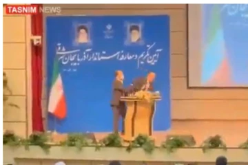 ஈரானில் பதவியேற்றுக் கொண்டிருந்த போது விழா மேடையில் நடந்த திடுக்கிடும் சம்பவம்