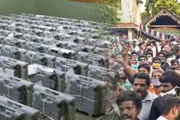 அனுமதியின்றி லாரிகள் மூலம் வந்த வாக்கு இயந்திரங்கள் - அதிகாரிகளுடன் திமுகவினர் கடும் வாக்குவாதம்! | Voting Machines Trucks Permission Dmk Argument