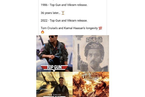 முக்கிய ஹாலிவுட் நடிகருடன் கமலை ஒப்பிட்டு வரும் ரசிகர்கள்! ஒரே வருடத்தில் அவர்கள் செய்த விஷயம்.. | Tom Crusie And Kamal Hassan Movies