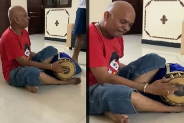 மிருதங்க வாசிப்பு வித்தையைக் காட்டும் பிரபல இயக்குநர்! தீயாய் பரவும் வீடியோ பதிவு..