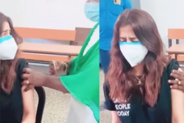 கொரோனா தடுப்பூசி போடும் போது கதறிய பிரபல நடிகை