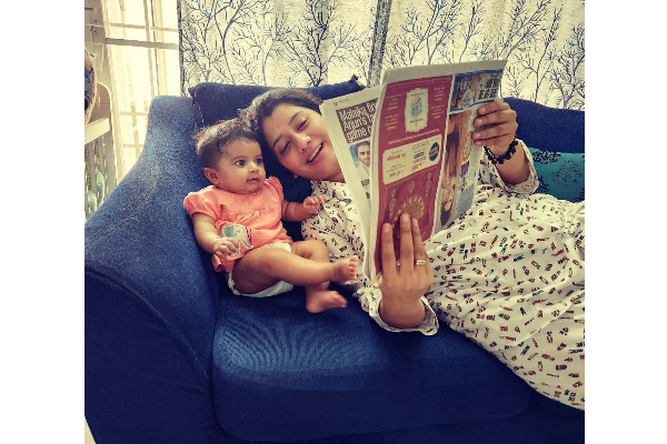 பிரியங்காவின் முதல் குடும்ப வாரிசு எப்படி வளர்ந்துட்டாங்க? மகிழ்ச்சியில் வெளியிட்ட புகைப்படம் | Priyanka Baby News Paper Reading Viral Post