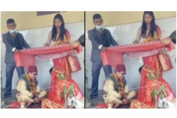 மேடையில் மணமகளுக்கு ஏற்பட்ட அவமானம்.... - வைரலாகும் வீடியோ