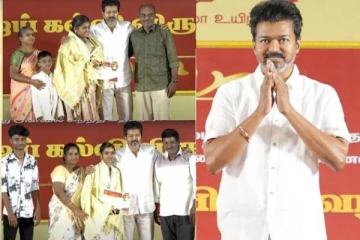 கல்வி விருதுகள் விழா!! மாணவிகளுக்கு வைரக் கம்மல் பரிசாக அளித்த விஜய்..