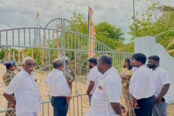 யாழ் தையிட்டி விகாரைக்கு சென்ற தவிசாளர் உள்ளிட்டோரை திருப்பி அனுப்பிய பொலிஸார்