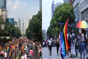 நூற்றுக்கும் மேற்பட்ட தன்பாலின  திருமணம் : மெக்ஸிகோவில் நடந்த பிரமாண்ட பேரணி