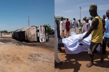 விபத்தான லாரியில் பெட்ரோல் சேகரித்த மக்கள் - வெடித்து சிதறியதில் 147 பேர் பலி