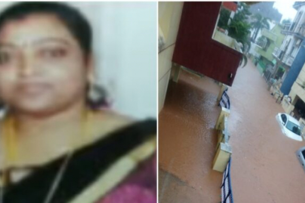 வெள்ளத்தில் அடித்து செல்லப்பட்ட பெண் : தேடும் பணியில் தீயணைப்புத் துறையினர் | Puducheery Flood Girl Miss