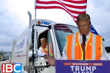 நெருங்கும் அமெரிக்க ஜனாதிபதி தேர்தல் : குப்பை வண்டியை ஓட்டி ட்ரம்ப் பிரசாரம்