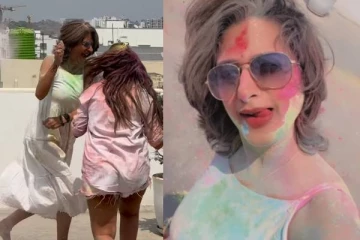 மகளுடன் மொட்டைமாடியில் ஹோலி!! 47 வயது சுரேகா வாணி வெளியிட்ட வீடியோ..