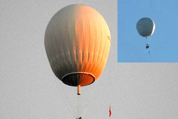 பிரித்தானிய வான்வெளியில் பறந்த மர்ம வெள்ளை பலூன்