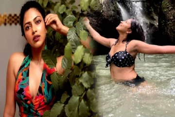 பிகினி ஆடையில் அருவியில் குத்தாட்டம் போடும் அமலாபால்! வாயை பிளக்கும் நெட்டிசன்கள்