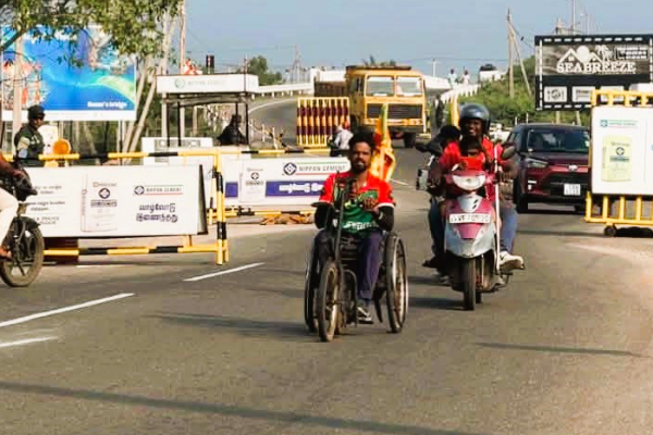சக்கர நாற்காலி கிரிக்கெட் அணி வீரரின் ஒற்றுமைக்கான சுற்றுப்பயணம் | Cricket Team Player S Solidarity Tour